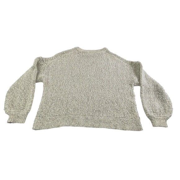 MADEWELL Women Baez Pullover Sweater Crew Neck Chunky Sz XL Gray Casual 90-3 - Picture 3 of 11